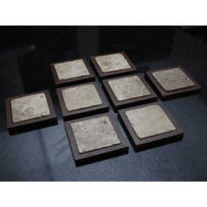 Walnut Travertine Coasters